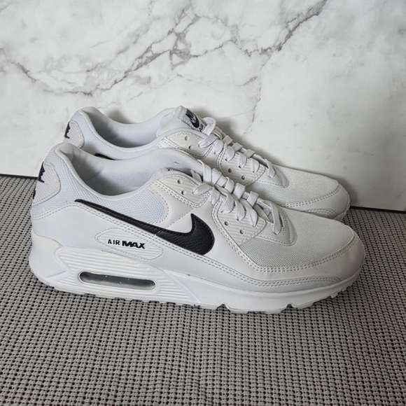 Nike Shoes - Nike Air Max 90 Next Nature Womens Sneakers Shoes White Black Size 12